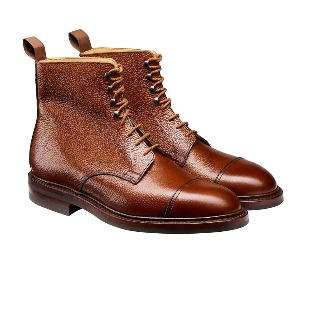 Crockett & Jones Coniston Boots in Tan Scotch Grain 10.5 US 9.5 UK